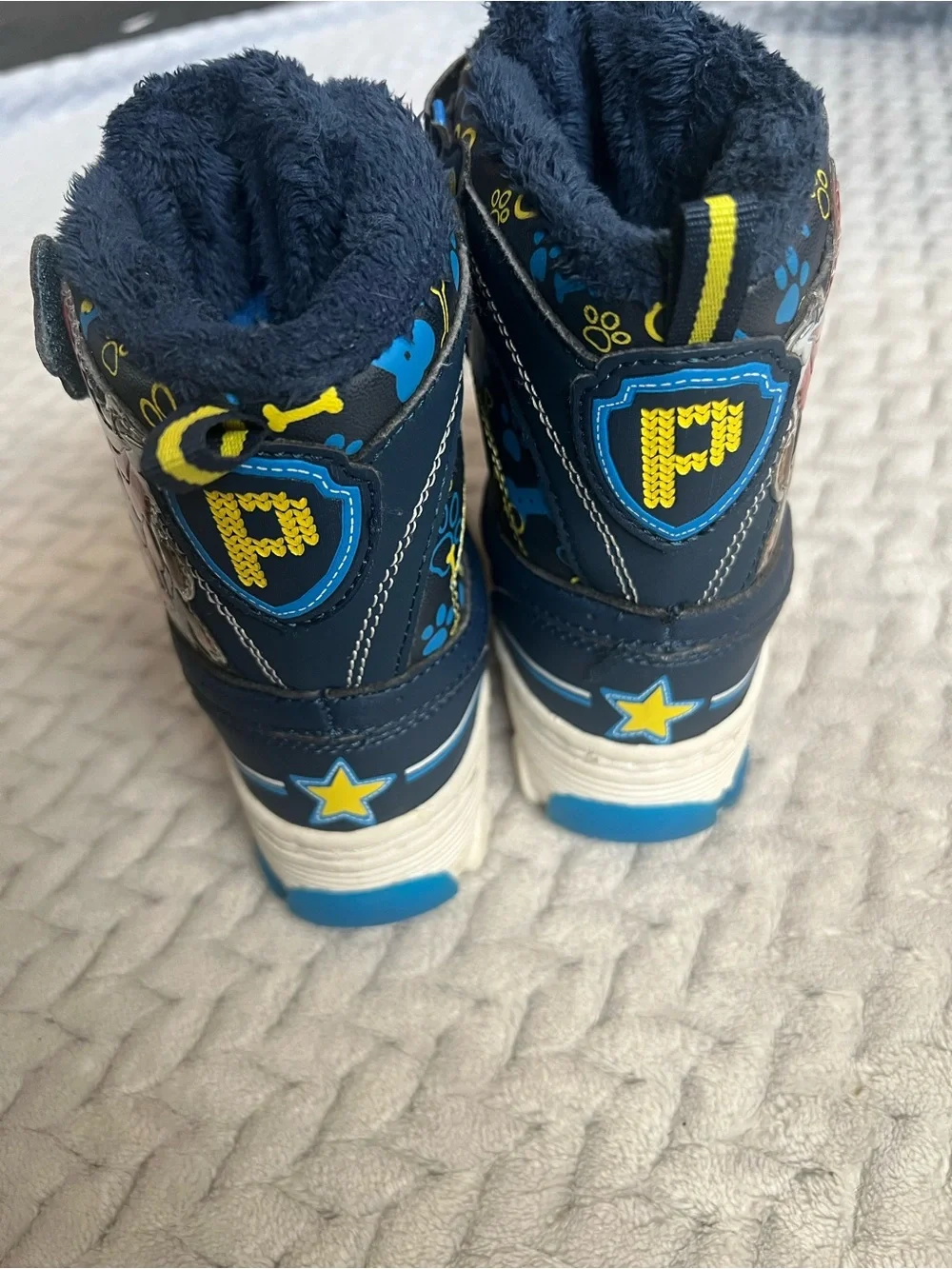 Nickelodeon Paw Patrol Navy Blue Yellow Light-Up Kids Snow Boots